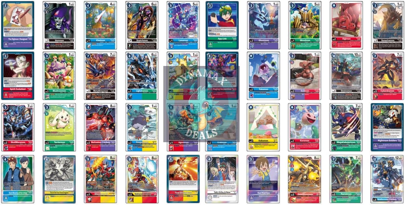 Digimon TCG - 50 Card Lot/Bundle, 9 Rare Cards and 1 Super Rare Guaranteed!