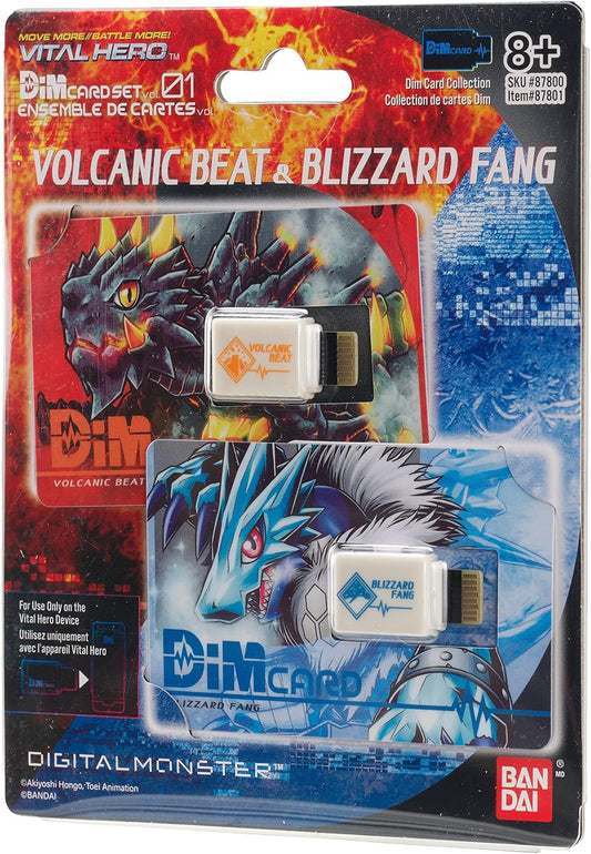 Bandai Namco - Digimon - Vital Hero DIM Card Pack (Volcanic Beat & Blizzard Fang)