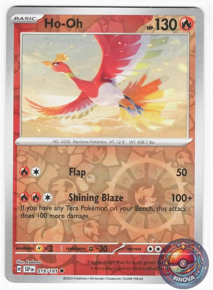 Pokemon - Ho-oh 019/191 – Surging Sparks – Reverse Foil – Single Card