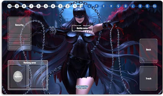New DTCG Duel Playmat Digimon Ladydevimon Trading Card Game TCG CCG Mat Pad + Free Bag (ZD002-108-SM)