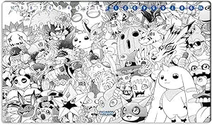 New DTCG Duel Playmat Digimon Diaboromon Trading Card Game TCG CCG Mat Pad + Free Bag (ZD002-528-K)