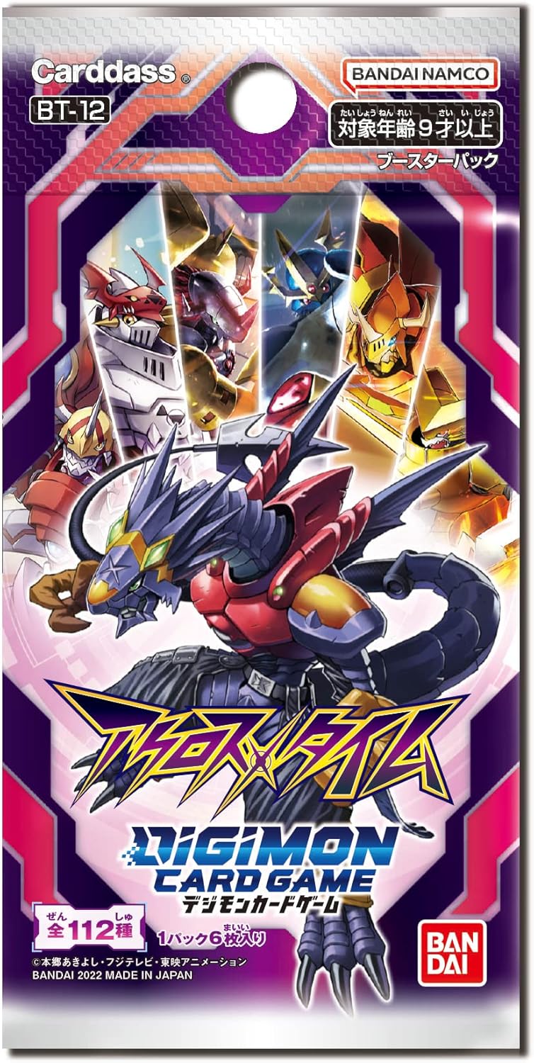 Bandai Digimon Card Game Booster Pack, Across Time, BT-12, Box of 24 Packs
