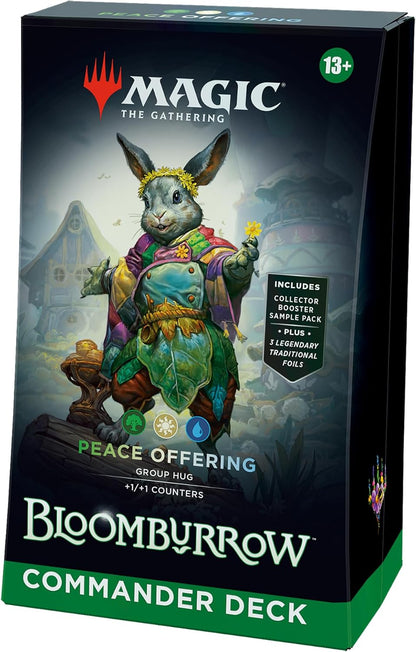 Magic: The Gathering Bloomburrow Commander Deck - Squirreled Away (100-Card Deck, 2-Card Collector Booster Sample Pack + Accessories)