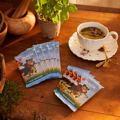 Magic: The Gathering Bloomburrow Bundle - 9 Play Boosters, 30 Land Cards + Exclusive Accessories