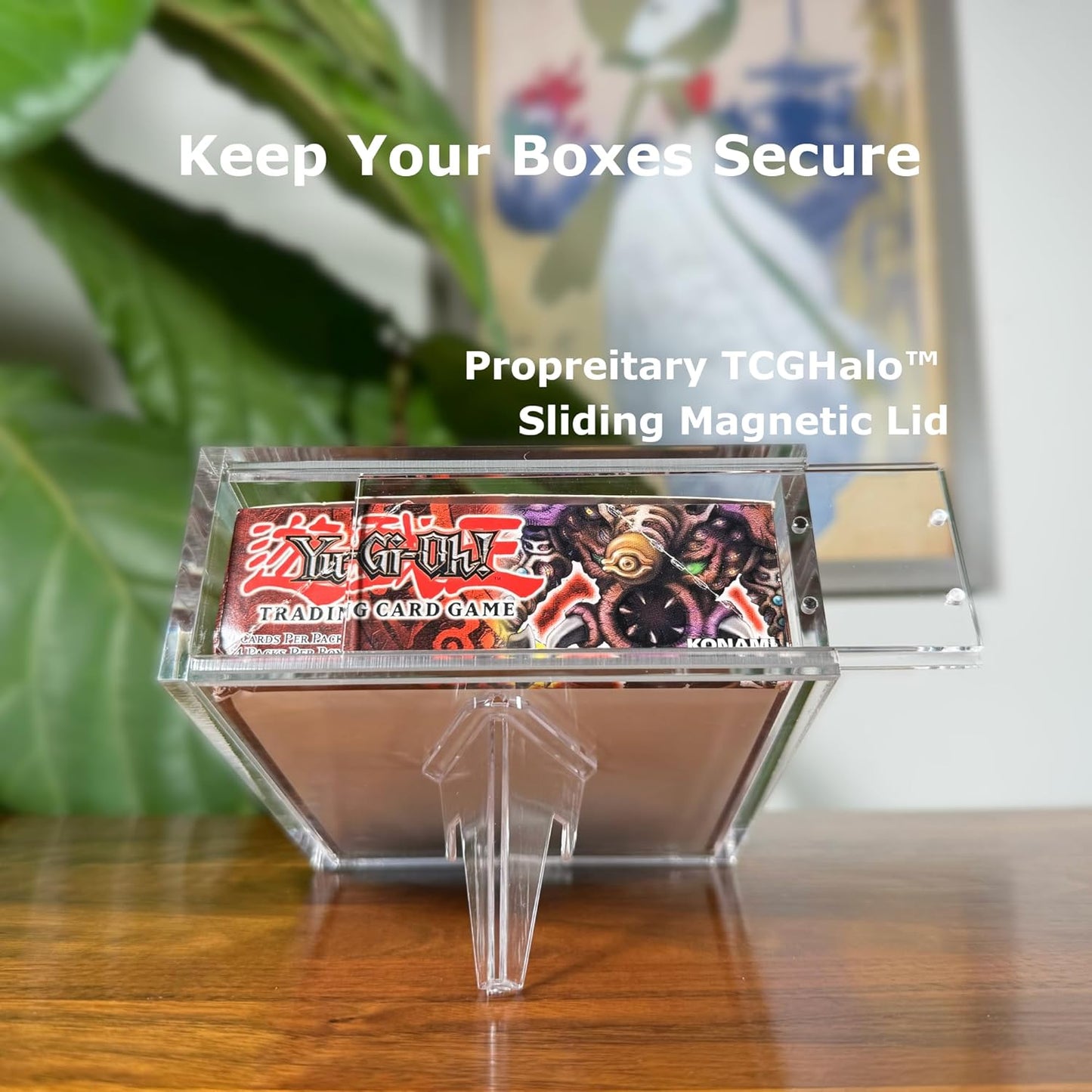 Acrylic Yugioh Booster Box Case (3 Pack) Acrylic Display Case for Yu-Gi-Oh Booster Box - Sliding Magnetic Lid 5MM Thick - Hard Yugioh Card Booster Box Case Storage Clear Acrylic Display Case
