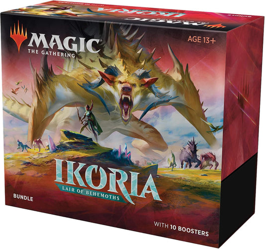 Magic: The Gathering Ikoria: Lair of Behemoths Bundle | 10 Booster Packs (150 Cards) | Foil Lands | Accessories