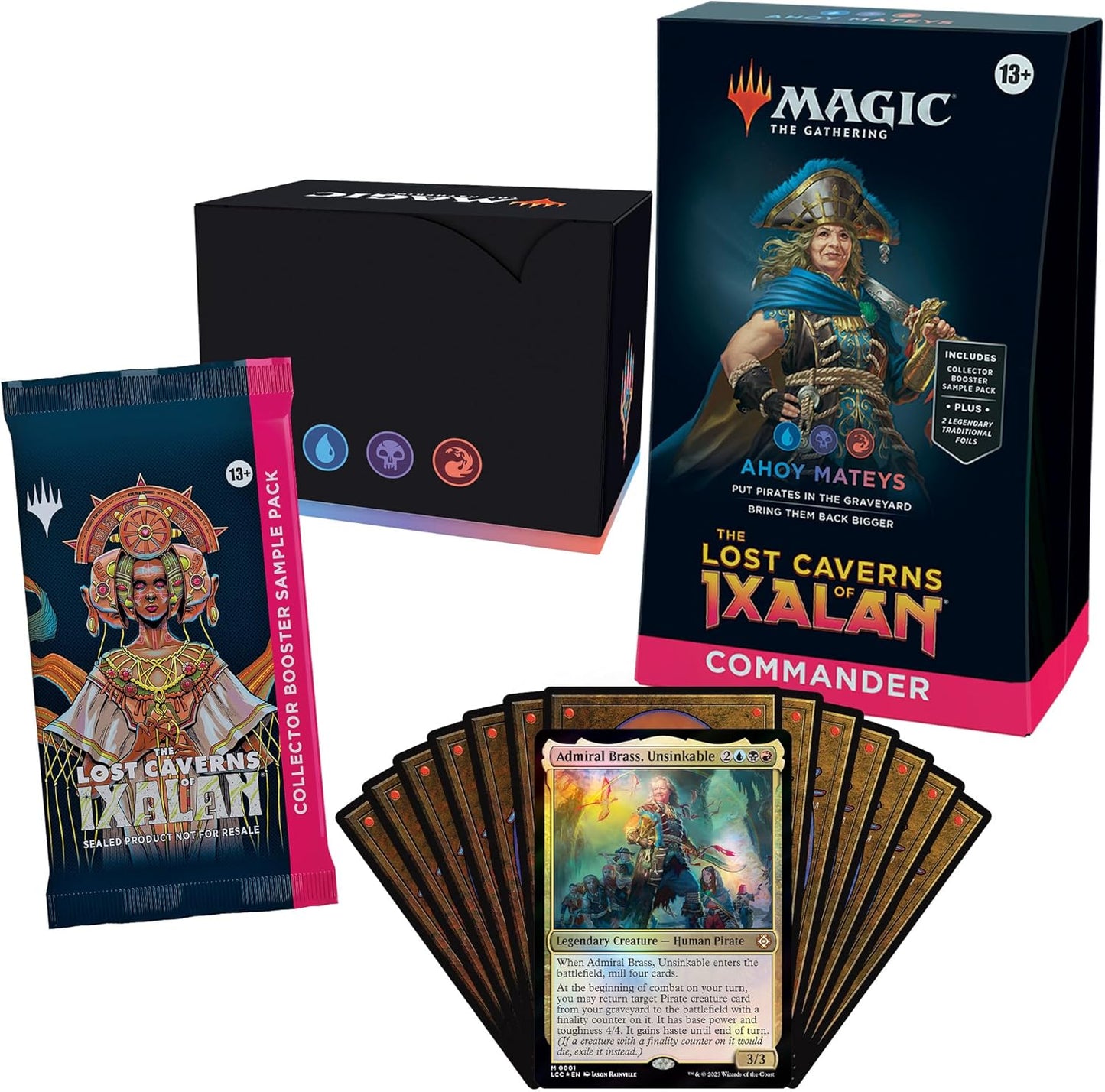 Magic: The Gathering The Lost Caverns of Ixalan Commander Deck - Blood Rites (100-Card Deck, 2-Card Collector Booster Sample Pack + Accessories)