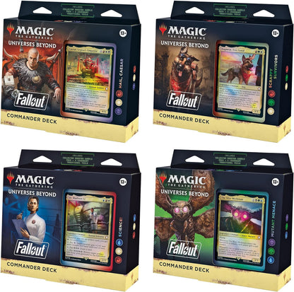 Magic: The Gathering Fallout Commander Deck - Science! (100-Card Deck, 2-Card Collector Booster Sample Pack + Accessories)