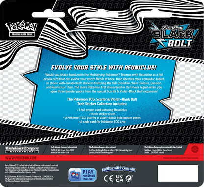 Pokemon TCG Scarlet & Violet 10.5 Black Bolt Tech Sticker Blister